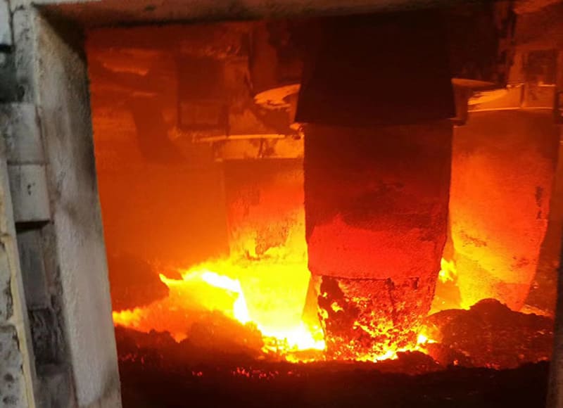 Industrial smelting operation
